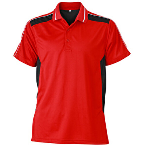 Craftsmen Poloshirt , James Nicholson, rot/schwarz, 100% Polyester, XL, , Bild 1