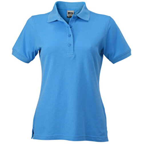 Ladies’ Workwear Polo , James Nicholson, aqua, 50% Polyester, 50% Baumwolle, gekämmt, XS, , Bild 1