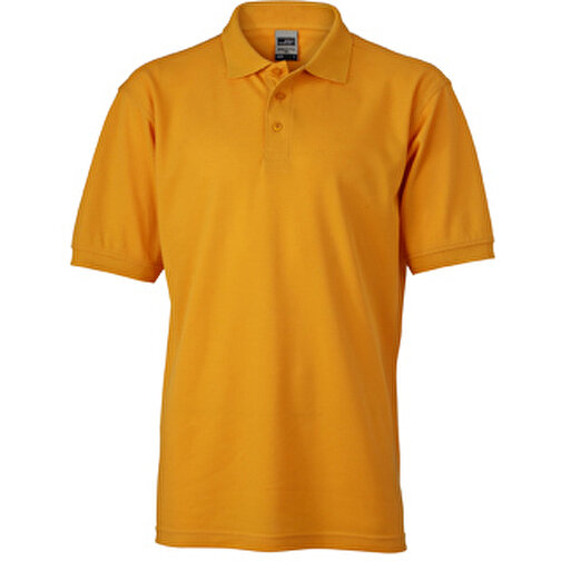 Men’s Workwear Polo , James Nicholson, gold-gelb, 50% Baumwolle, gekämmt, 50% Polyester, M, , Bild 1