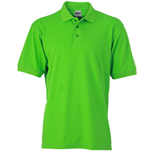 Men’s Workwear Polo , James Nicholson, lime-grün, 50% Baumwolle, gekämmt, 50% Polyester, L, , Bild 1