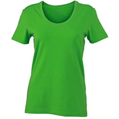 Ladies’ Stretch Round-T , James Nicholson, lime-grün, 95% Baumwolle, gekämmt, ringgesponnen, 5% Elasthan, XL, , Bild 1