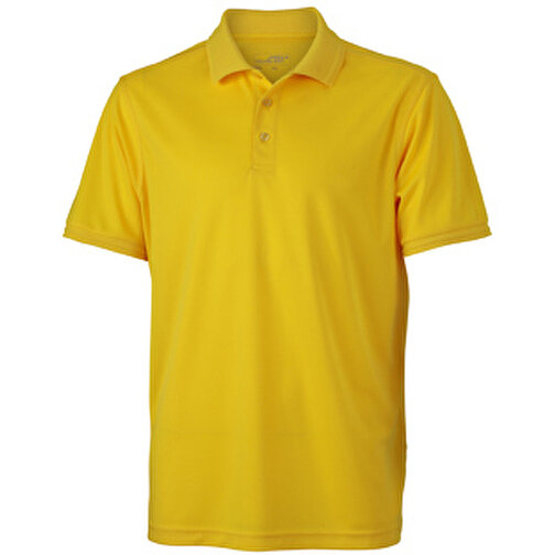 Men’s Active Polo , James Nicholson, sun-gelb, 100% Polyester, S, , Bild 1