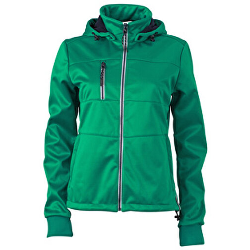 Ladies’ Maritime Jacket , James Nicholson, irish-grün/navy/weiss, 100% Polyester, M, , Bild 1
