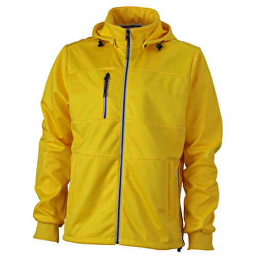 Men’s Maritime Jacket , James Nicholson, sun-gelb/navy/weiß, 100% Polyester, S, , Bild 1