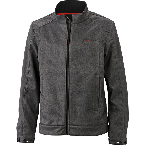 Men’s Softshell Jacket , James Nicholson, dark-melange, 96% Polyester, 4% Elasthan, XXL, , Bild 1