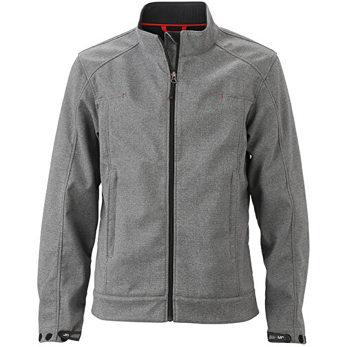 Men’s Softshell Jacket , James Nicholson, light-melange, 96% Polyester, 4% Elasthan, 3XL, , Bild 1
