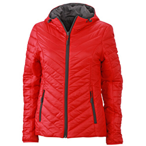 Ladies’ Lightweight Jacket , James Nicholson, rot/carbon, 100% Polyester DuPont™ Sorona®, S, , Bild 1