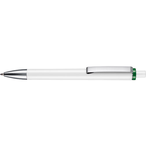 Kugelschreiber EXOS , Ritter-Pen, grün/weiss, ABS-Kunststoff, 14,00cm (Länge), Bild 3