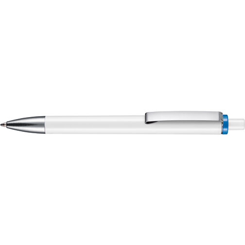 Kugelschreiber EXOS , Ritter-Pen, himmelblau/weiß, ABS-Kunststoff, 14,00cm (Länge), Bild 3