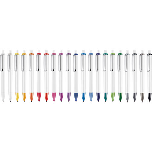 Kugelschreiber Exos P , Ritter-Pen, zitronen-gelb/weiss, ABS-Kunststoff, 14,00cm (Länge), Bild 4