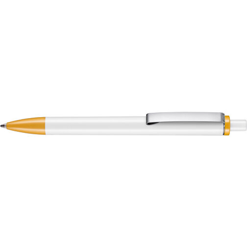 Kugelschreiber Exos P , Ritter-Pen, gelb/weiß, ABS-Kunststoff, 14,00cm (Länge), Bild 3