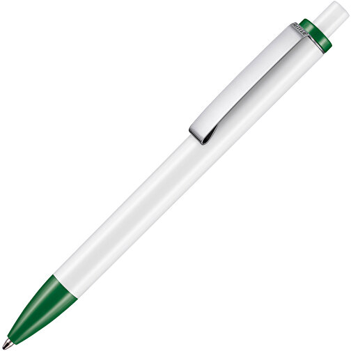 Kugelschreiber Exos P , Ritter-Pen, grün/weiß, ABS-Kunststoff, 14,00cm (Länge), Bild 2