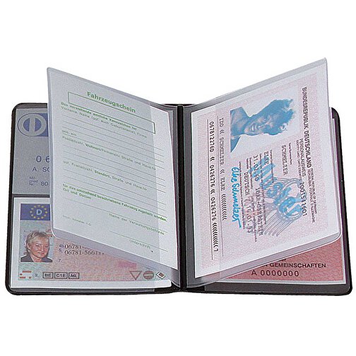 CreativDesign Tarjeta de identidad de bolsillo '4 pliegues' Folio normal burdeos, Imagen 1