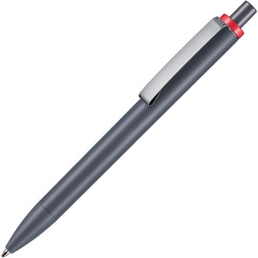 Kugelschreiber Exos Soft P , Ritter-Pen, dunkelgrau, ABS-Kunststoff, 14,10cm (Länge), Bild 2