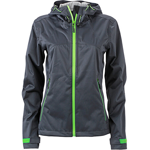 Ladies’ Outdoor Jacket , James Nicholson, iron-grau/grün, 100% Polyester, XXL, , Bild 1