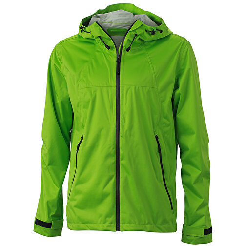 Men’s Outdoor Jacket , James Nicholson, spring-grün/iron-grau, 100% Polyester, L, , Bild 1