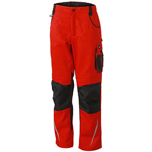 Workwear Pants , James Nicholson, rot/schwarz, 100% Polyamid CORDURA ®, 50, , Bild 1