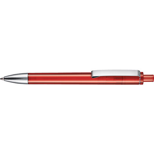 Kugelschreiber EXOS TRANSPARENT , Ritter-Pen, kirsch-rot, ABS-Kunststoff, 14,00cm (Länge), Bild 3