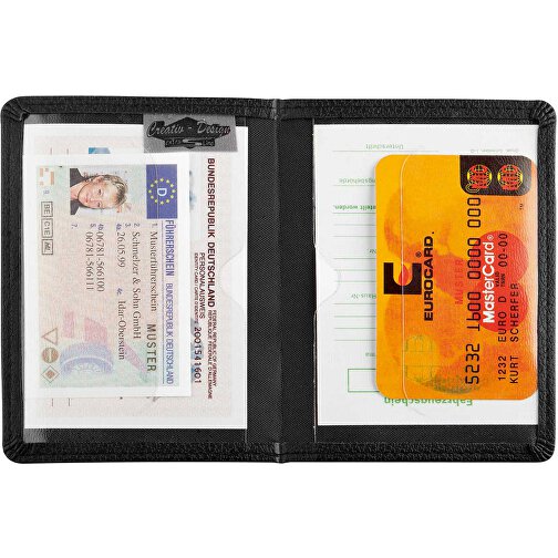 CreativDesign Bolsa para tarjetas de identidad 'LookPlusDeLuxe' negra, Imagen 2