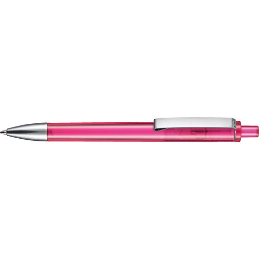 Kugelschreiber EXOS TRANSPARENT , Ritter-Pen, magenta, ABS-Kunststoff, 14,00cm (Länge), Bild 3