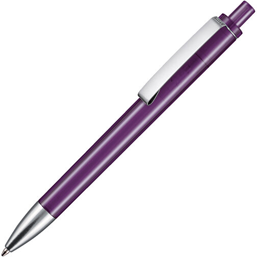 Kugelschreiber EXOS TRANSPARENT , Ritter-Pen, pflaumen-lila, ABS-Kunststoff, 14,00cm (Länge), Bild 2