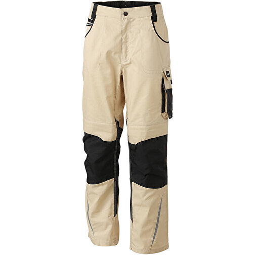 Workwear Pants , James Nicholson, stone/schwarz, 100% Polyamid CORDURA ®, 25, , Bild 1
