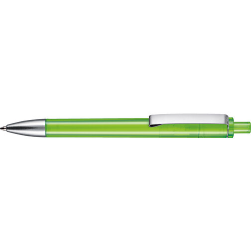 Kugelschreiber EXOS TRANSPARENT , Ritter-Pen, gras-grün, ABS-Kunststoff, 14,00cm (Länge), Bild 3