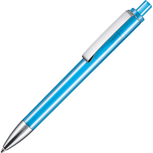 Kugelschreiber EXOS TRANSPARENT , Ritter-Pen, karibik-blau, ABS-Kunststoff, 14,00cm (Länge), Bild 2