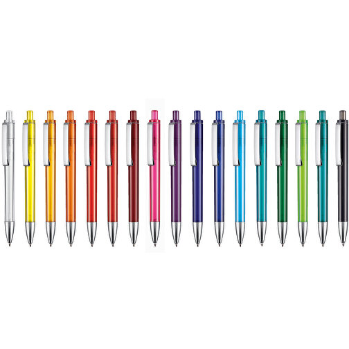 Kugelschreiber EXOS TRANSPARENT , Ritter-Pen, royal-blau, ABS-Kunststoff, 14,00cm (Länge), Bild 4