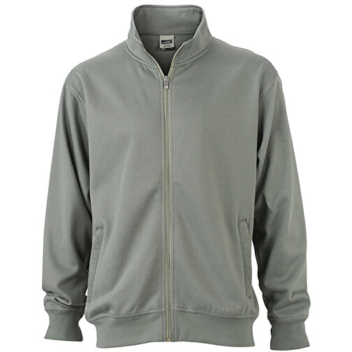 Workwear Sweat Jacket , James Nicholson, dark-grau, 70% Baumwolle, 30% Polyester, L, , Bild 1