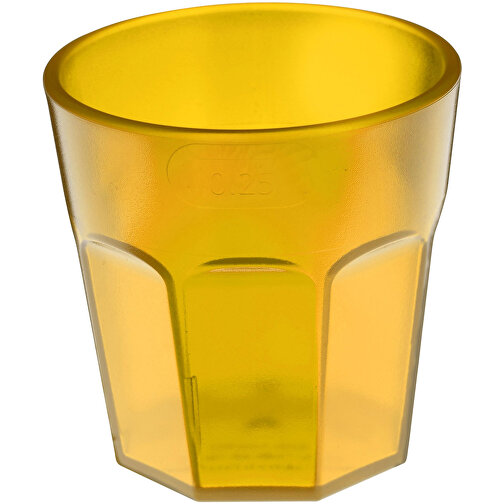 Trinkbecher 'Tumble' , trend-gelb PS, Kunststoff, 8,30cm (Höhe), Bild 1