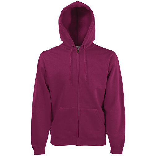 New Hooded Sweat Jacket , Fruit of the Loom, burgund, 80 % Baumwolle, 20 % Polyester, XL, , Bild 1
