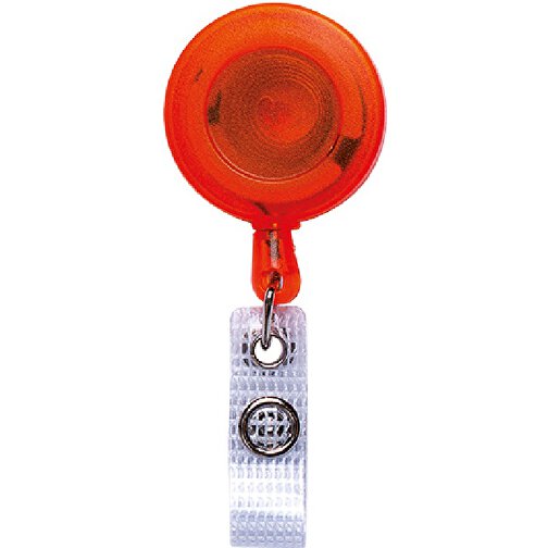 Skipasshalter Kunststoff , orange transparent, Kunststoff, , Bild 1