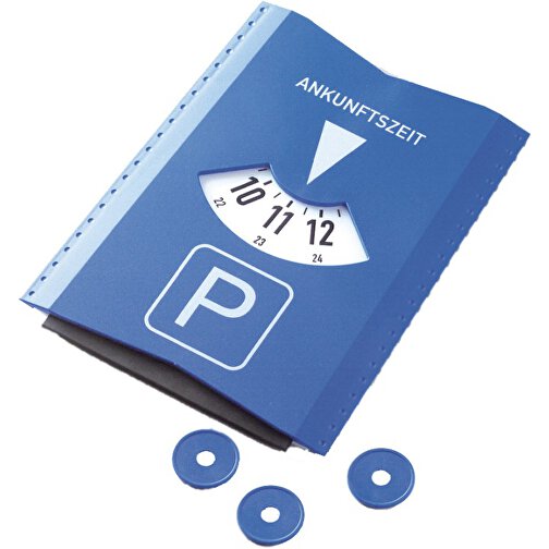 Parkscheiben-Eiskratzer , blau/weiß, PS, , Bild 1