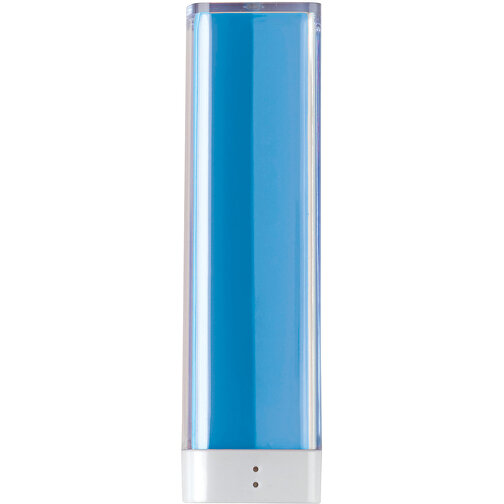 Powerbank Transparent 2200mAh , transparent hellblau, ABS, 9,10cm x 2,50cm x 2,50cm (Länge x Höhe x Breite), Bild 1