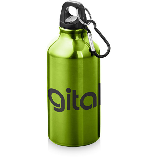 Oregon 400 Ml Trinkflasche Mit Karabiner , apfelgrün, Aluminium, 17,50cm (Höhe), Bild 3