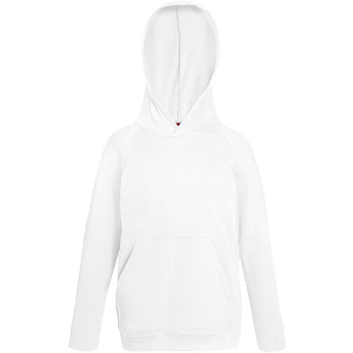 Kids Lightweight Hooded Sweat , Fruit of the Loom, weiss, 128, , Bild 1