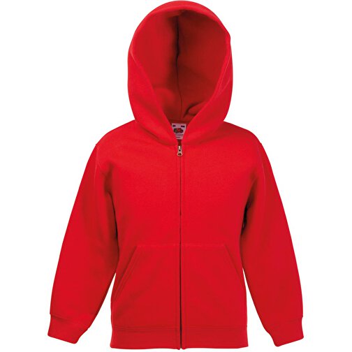 Kids Premium Hooded Sweat Jacket , Fruit of the Loom, rot, 70 % Baumwolle, 30 % Polyester, 116, , Bild 1