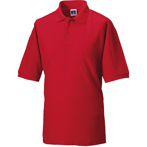 Klassisches Polo Aus Mischgewebe , Russell, rot, 65% Polyester, 35% Baumwolle, S, , Bild 1