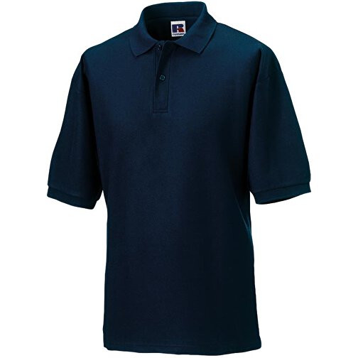 Klassisches Polo Aus Mischgewebe , Russell, navy blau, 65% Polyester, 35% Baumwolle, XL, , Bild 1