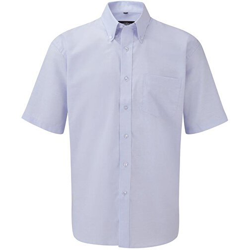 Kurzärmliges Oxford-Hemd , Russell, oxfordblau, 70 % Baumwolle / 30 % Polyester, 2XL, , Bild 1