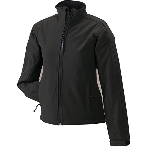 Ladies´ Softshell Jacket , James Nicholson, schwarz, 95 % Polyester, 5 % Elastan, 2XL, , Bild 1
