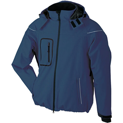 Men´s Winter Softshell Jacket , James Nicholson, navy, Aussenmaterial: 95 % Polyester, 5 % Elastan, Futter und Wattierung: 100 % Polyester, L, , Bild 1