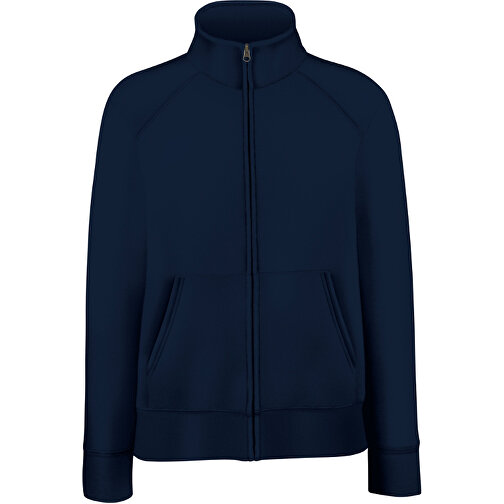 New Lady-Fit Sweat Jacket , Fruit of the Loom, deep navy, 80 % Baumwolle, 20 % Polyester, S, , Bild 1