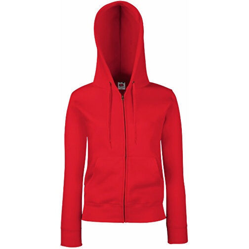 New Lady-Fit Hooded Sweat Jacket , Fruit of the Loom, rot, 80 % Baumwolle, 20 % Polyester, XL, , Bild 1