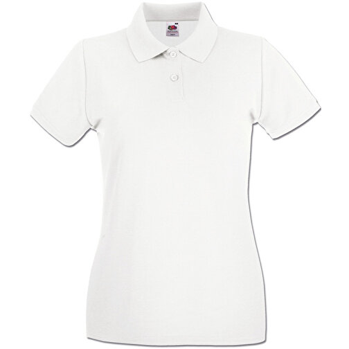 New Lady-Fit Premium Polo , Fruit of the Loom, weiss, 100 % Baumwolle, XL, , Bild 1