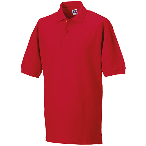 Poloshirt Aus 100% Baumwollpique , Russell, rot, 100 % Baumwolle, XL, , Bild 1