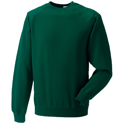 Raglan Sweatshirt , Russell, flaschengrün, 47 % Baumwolle / 53 % Polyester, XS, , Bild 1