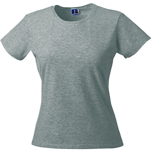 Tailliertes Damen T-Shirt , Russell, oxofordgrau, 81 % Baumwolle / 9 % Polyester / 1 % Elasthan, XS, , Bild 1