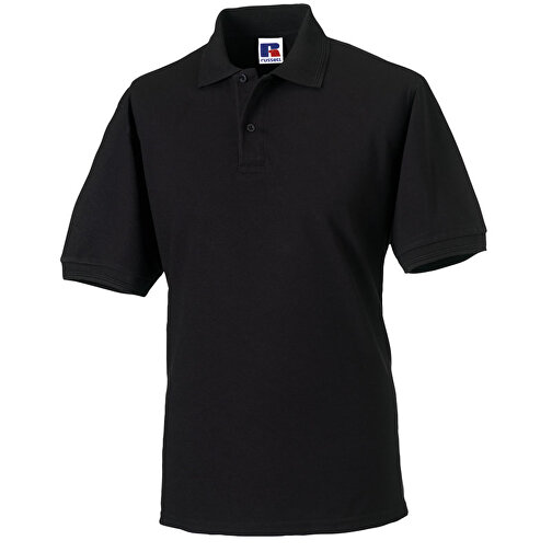 Strapazierfähiges Polo Aus Mischgewebe , Russell, schwarz, 65 % Polyester, 35 % Baumwolle, 2XL, , Bild 1
